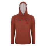 Custom Coral Red Orange Red UV-Hoodie