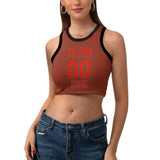 Custom Coral Red Orange Red Sleeveless Tank Top