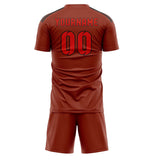 Custom Coral Red Orange Red Soccer Jersey