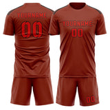 Custom Coral Red Orange Red Soccer Jersey