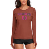 Custom Coral Red Pink Women's Long-Sleeve Shirt
