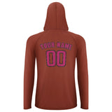 Custom Coral Red Pink UV-Hoodie