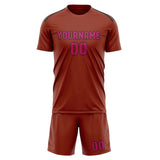 Custom Coral Red Pink Soccer Jersey