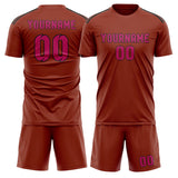 Custom Coral Red Pink Soccer Jersey