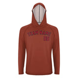Custom Coral Red Red UV-Hoodie