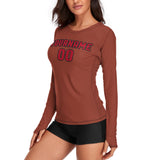 Custom Coral Red Red Women's Long-Sleeve Shirt
