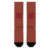 Custom Coral Red Red Knee-High Sock
