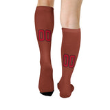 Custom Coral Red Red Knee-High Sock