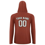 Custom Coral Red White UV-Hoodie