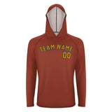 Custom Coral Red Yellow UV-Hoodie