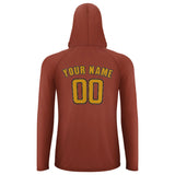 Custom Coral Red Yellow UV-Hoodie