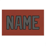 Custom Coral Red Dark Grey Beach Towel