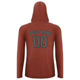 Custom Coral Red Dark Grey UV-Hoodie