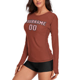 Custom Coral Red Light Pink Women's Long-Sleeve Shirt