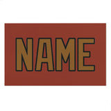 Custom Coral Red Khaki Beach Towel