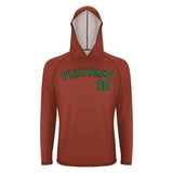 Custom Coral Red Emerald Green UV-Hoodie