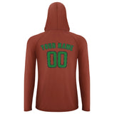 Custom Coral Red Emerald Green UV-Hoodie