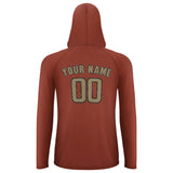 Custom Coral Red Light Khaki UV-Hoodie