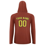 Custom Coral Red Light Yellow UV-Hoodie