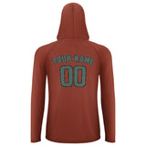 Custom Coral Red Blue Green UV-Hoodie