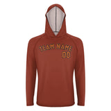 Custom Coral Red Orange UV-Hoodie