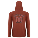 Custom Coral Red Copper Rose UV-Hoodie