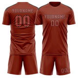 Custom Coral Red Copper Rose Soccer Jersey