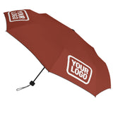 Custom Coral Red White Automatic Umbrella