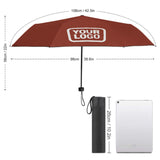 Custom Coral Red White Automatic Umbrella