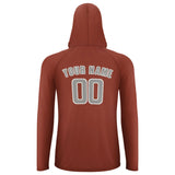 Custom Coral Red Gray UV-Hoodie