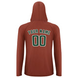 Custom Coral Red Green UV-Hoodie