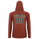 Custom Coral Red Dark Green UV-Hoodie