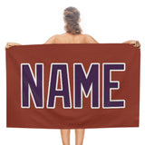 Custom Coral Red Purple Beach Towel