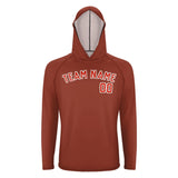 Custom Coral Red Orange Red UV-Hoodie