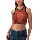 Custom Coral Red Orange Red Sleeveless Tank Top