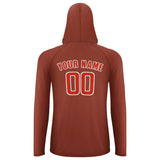 Custom Coral Red Orange Red UV-Hoodie
