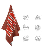 Custom Coral Red Orange Red Beach Towel