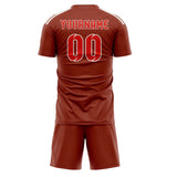 Custom Coral Red Orange Red Soccer Jersey