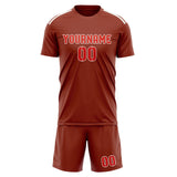 Custom Coral Red Orange Red Soccer Jersey