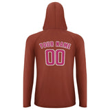 Custom Coral Red Pink UV-Hoodie