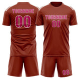 Custom Coral Red Pink Soccer Jersey
