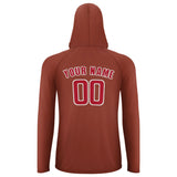 Custom Coral Red Red UV-Hoodie