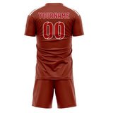 Custom Coral Red Red Soccer Jersey