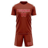 Custom Coral Red Red Soccer Jersey