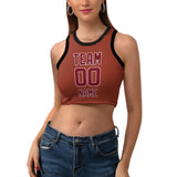 Custom Coral Red Crimson Red Sleeveless Tank Top