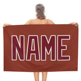 Custom Coral Red Crimson Red Beach Towel