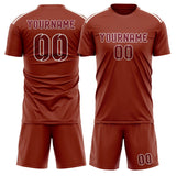 Custom Coral Red Crimson Red Soccer Jersey