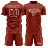 Custom Coral Red Coral Red Soccer Jersey