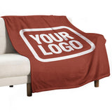 Custom Coral Red White Blanket
