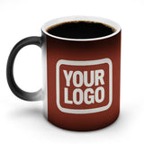 Custom Coral Red White Magic Mug